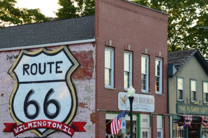 Route 55 Mural on building in Wilmington